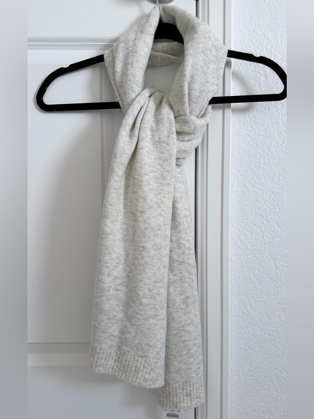 J. Crew Light Heathered Grey Wool Blend Scarf, NWT